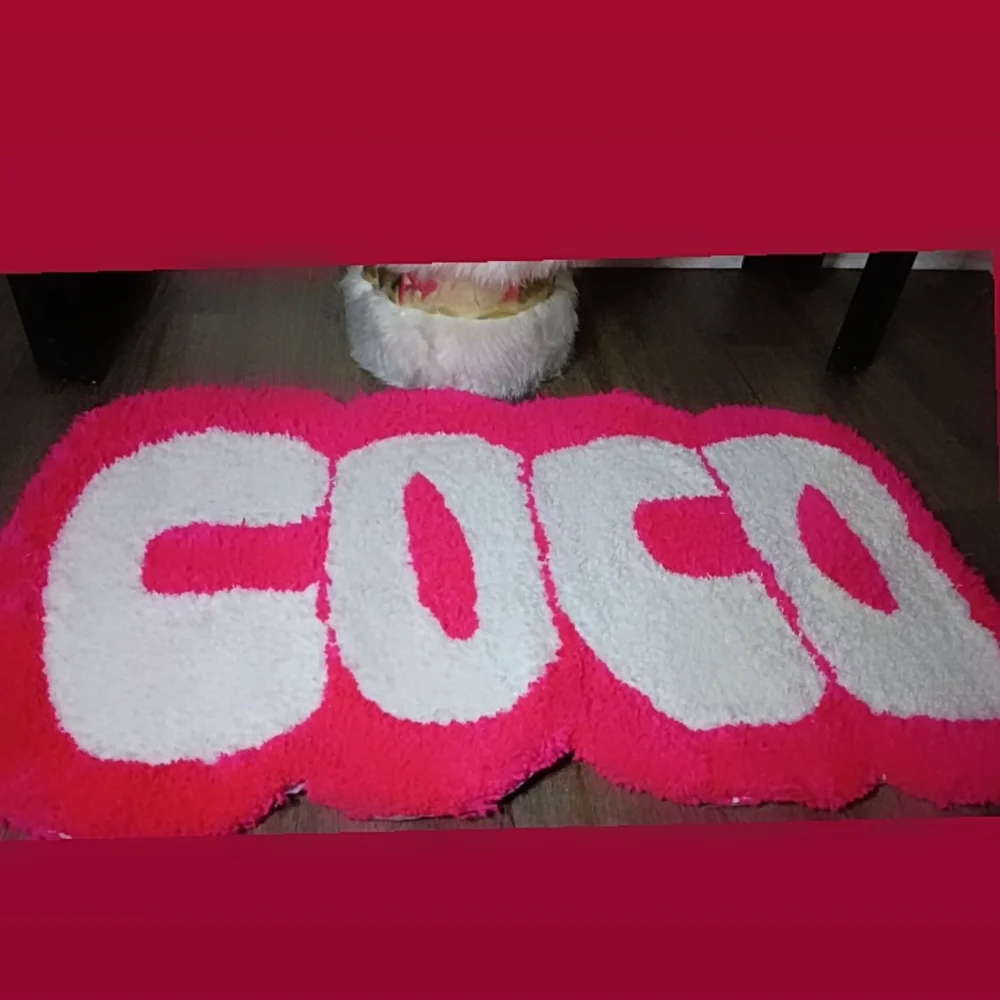Coco Pink and White Custom Rug